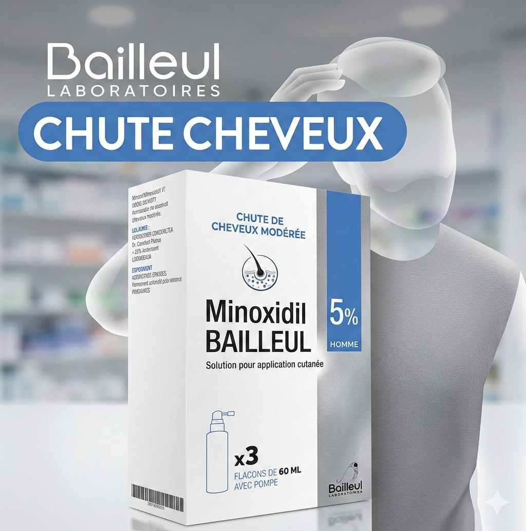 Minoxidil 5 % x 3 - Solution Alopécie